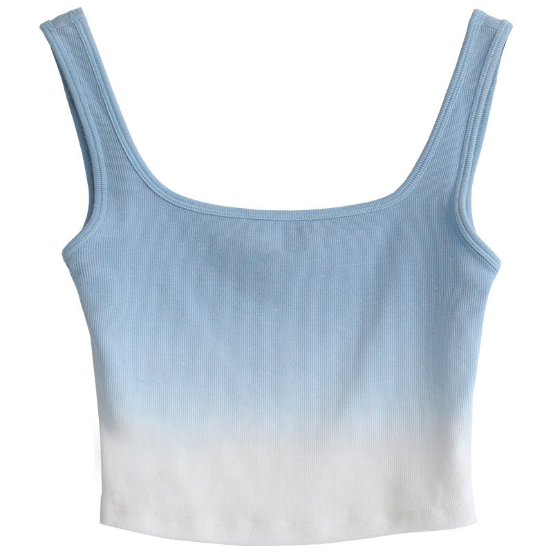 women's gradient strappy tank top, view 9 - MRSLM
