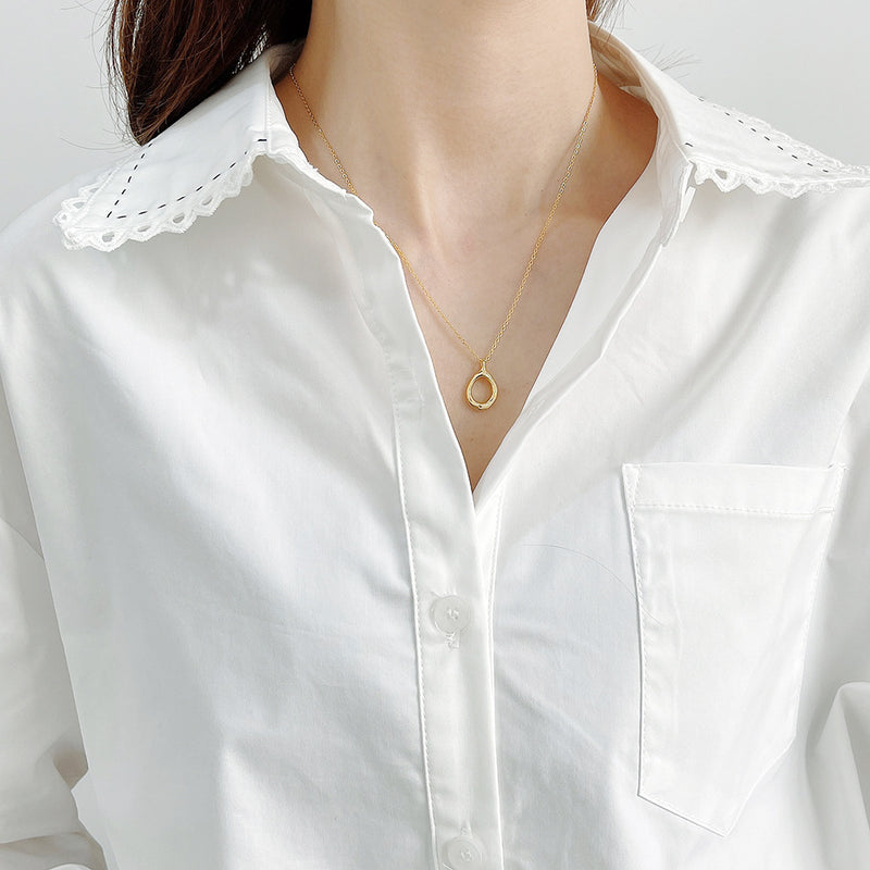 925 silver water drop necklace - MRSLM