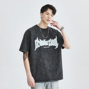 men's washed look cotton T-shirt, view 2 - MRSLM