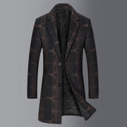 Men's mid-length slim woolen coat - MRSLM