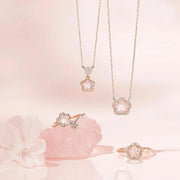 pink crystal heart necklace - MRSLM