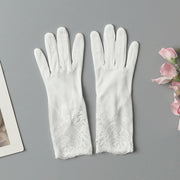 Women's lace silk gloves, view 7 - MRSLM
