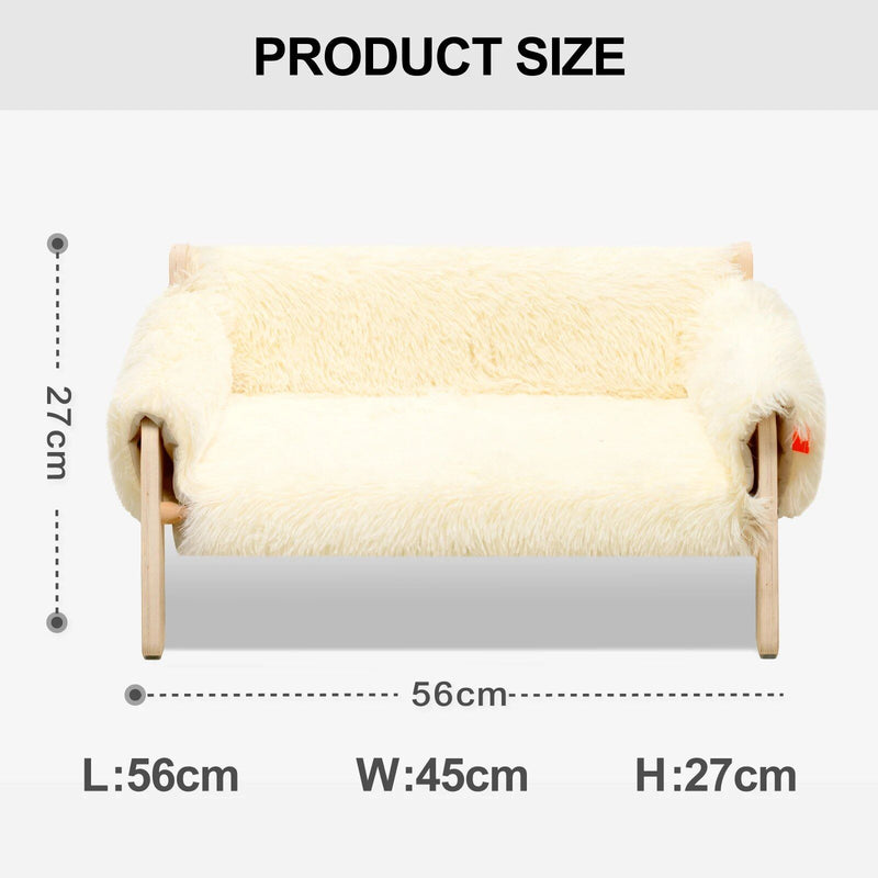 plush wooden pet bed, view 3 - MRSLM