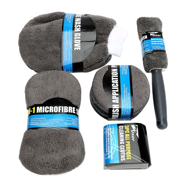 9-Piece Premium Microfiber Car Cleaning Kit