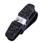 rhinestone flower car sunglass holder, view 2 - MRSLM