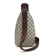 contrast color PU crossbody chest bag, view 7 - MRSLM