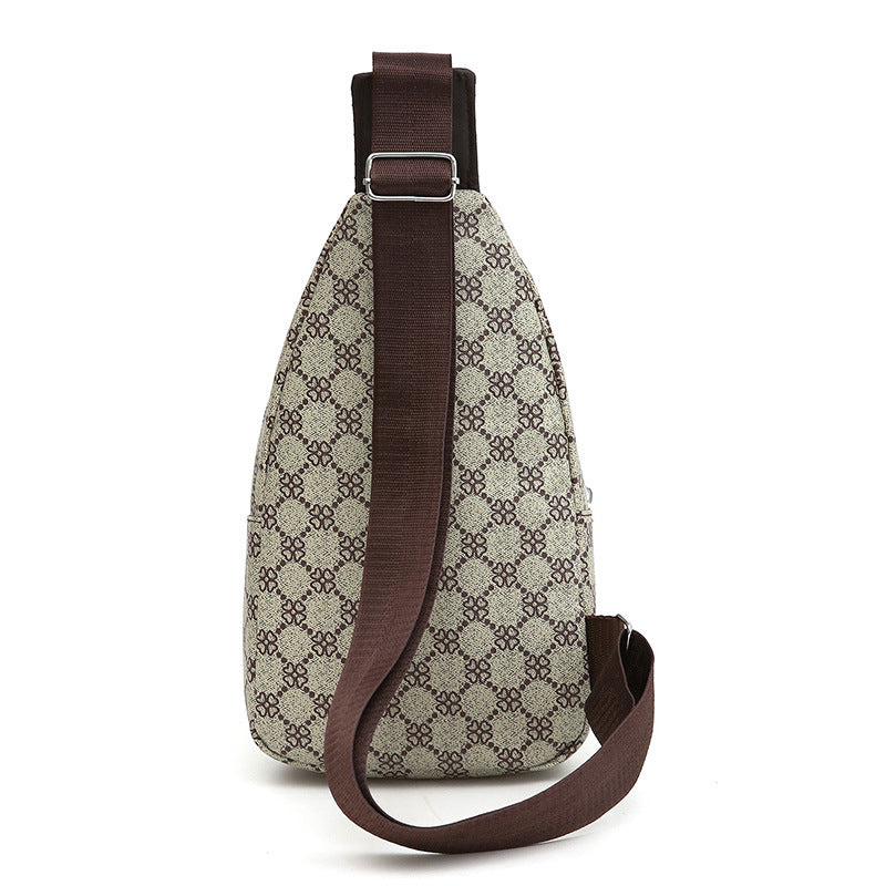 contrast color PU crossbody chest bag, view 7 - MRSLM