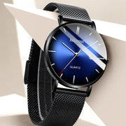 ultra-thin blue dial quartz watch - MRSLM