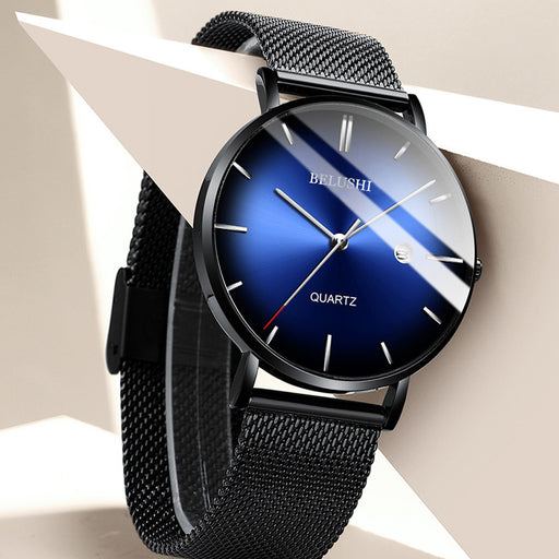 ultra-thin blue dial quartz watch - MRSLM