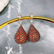 micro inlaid water drop earrings, view 4 - MRSLM