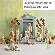 nativity manger set, view 5 - MRSLM