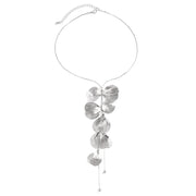 flower petal pendant choker necklace, view 10 - MRSLM