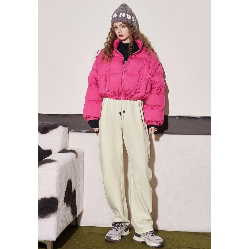 high waist fleece sports pants, view 5 - MRSLM