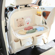 leather backseat organizer with tray - MRSLM