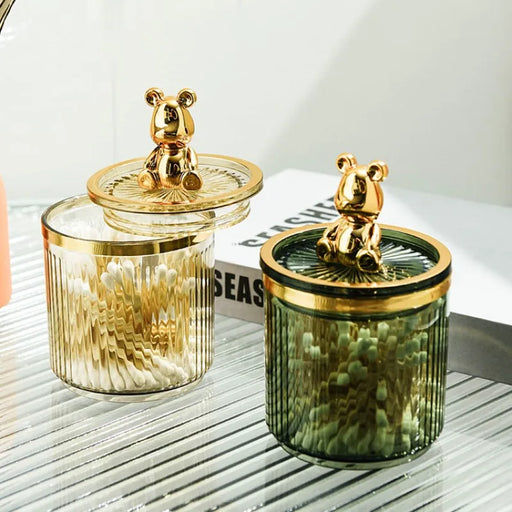 Luxury acrylic cotton pad and swab organizer - MRSLM