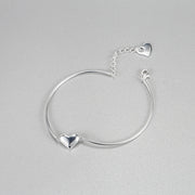 sterling silver love bear heart bracelet, view 3 - MRSLM