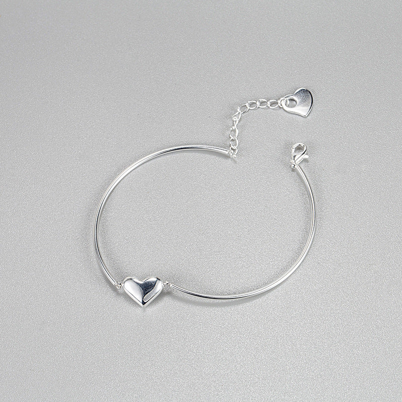 sterling silver love bear heart bracelet, view 3 - MRSLM