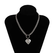heart pendant punk choker, view 5 - MRSLM