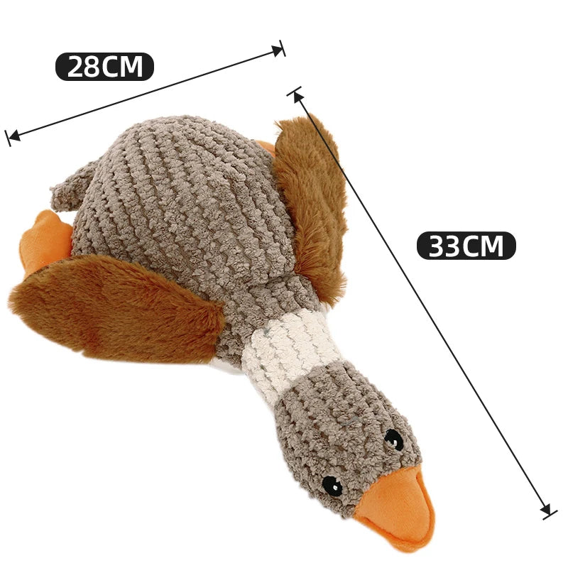 wild-goose squeaky plush dog toy, view 3 - MRSLM