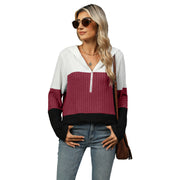 stitching zipper hooded top, view 5 - MRSLM