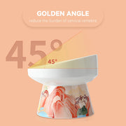 elevated ceramic cat bowl, view 7 - MRSLM