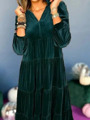 women's loose velvet dress, view 5 - MRSLM