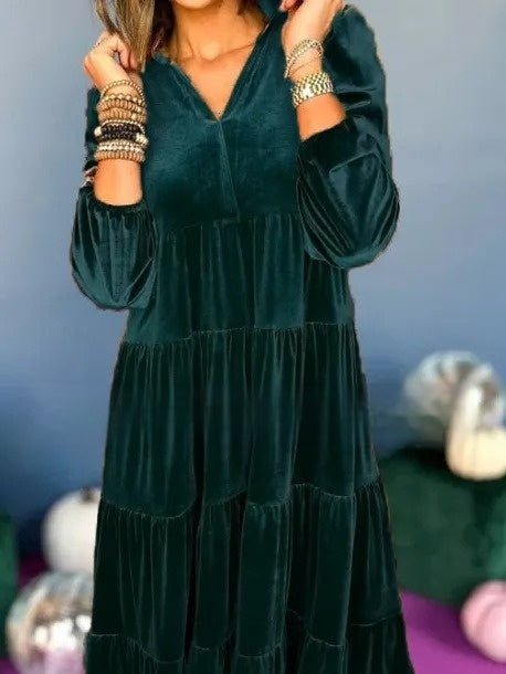 women's loose velvet dress, view 5 - MRSLM