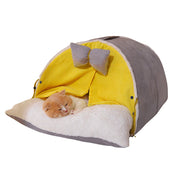 cozy plush cat bed, view 3 - MRSLM