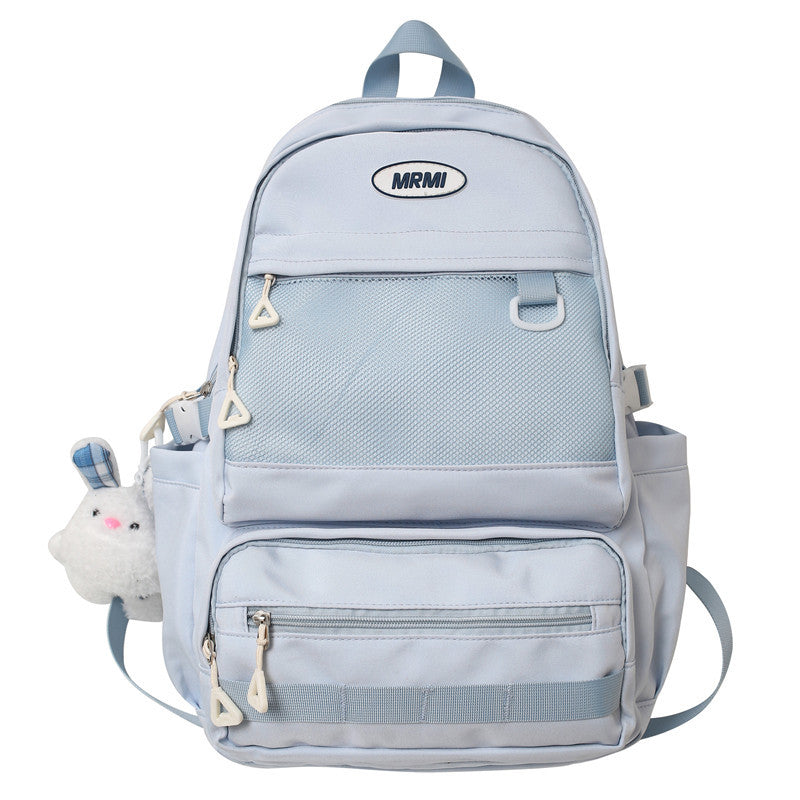 College student's large capacity backpack, view 7 - MRSLM