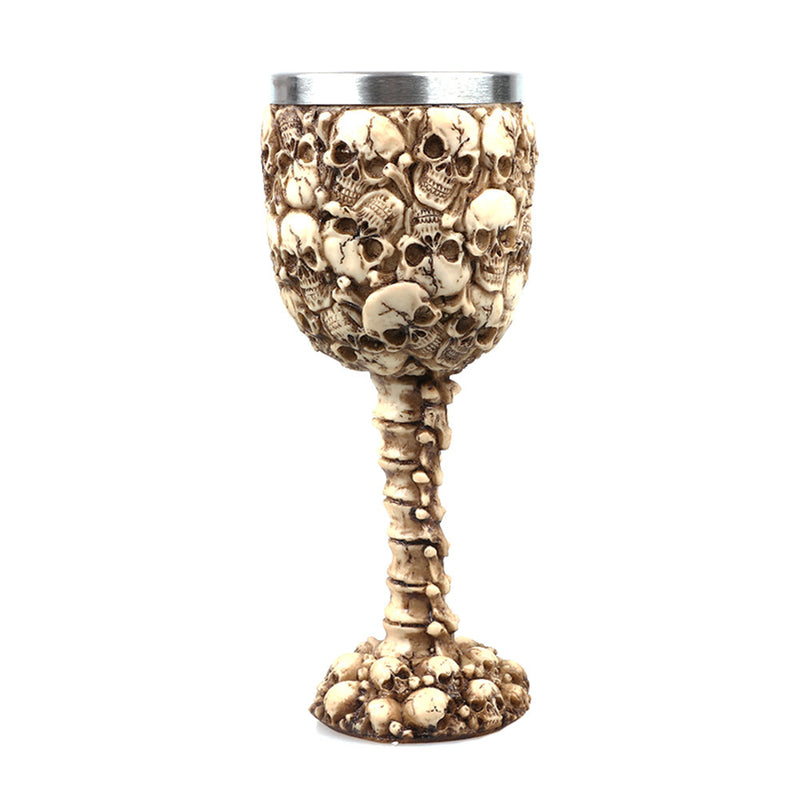 skull wine glass, view 4 - MRSLM