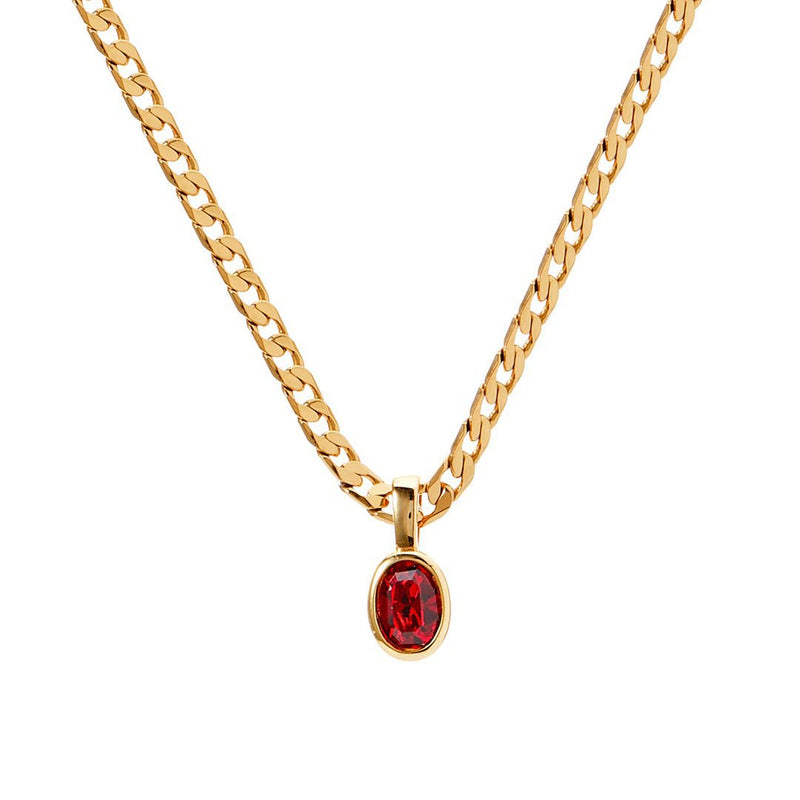 crystal stone pendant necklace, view 6 - MRSLM
