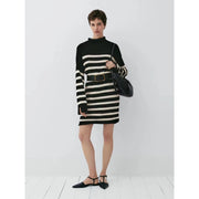 Slim-fit striped knit dress, view 3 - MRSLM
