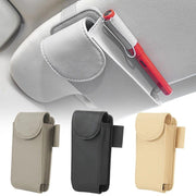 Leather sun visor glasses and card organizer, view 6 - MRSLM