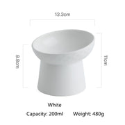 elevated ceramic pet bowl, view 4 - MRSLM