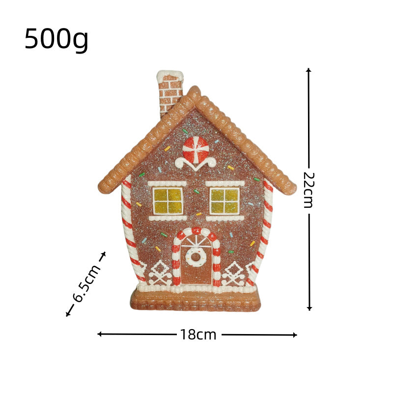 Light-up gingerbread house Christmas decoration, view 4 - MRSLM