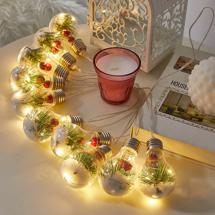 Christmas bulb string lights, view 3 - MRSLM