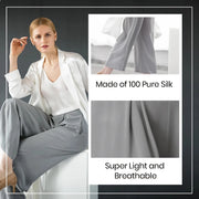 silk wide leg pants, view 8 - MRSLM