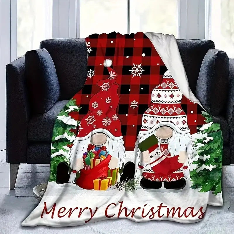Christmas digital-print throw blanket, view 21 - MRSLM