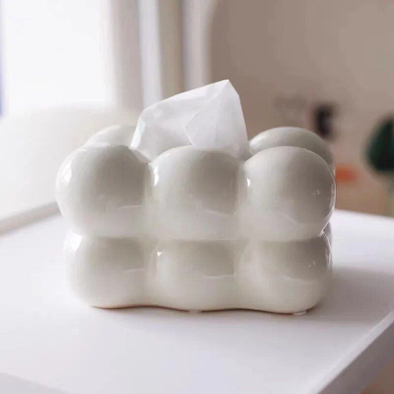 porcelain tissue box, view 3 - MRSLM