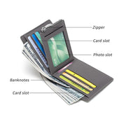men's PU leather business wallet, view 8 - MRSLM