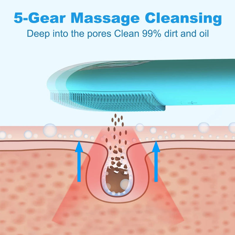 silicone facial cleansing brush, view 4 - MRSLM