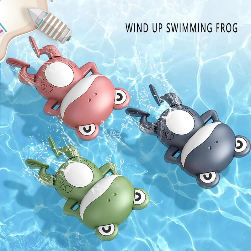 Cute frog clockwork baby bath toy, view 5 - MRSLM