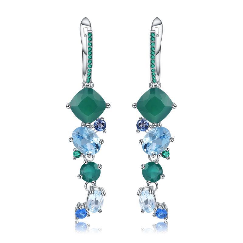 S925 silver natural topaz pendant necklace, view 4 - MRSLM