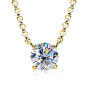moissanite pendant necklace, view 9 - MRSLM