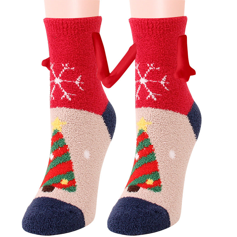 christmas magnetic couple socks, view 25 - MRSLM