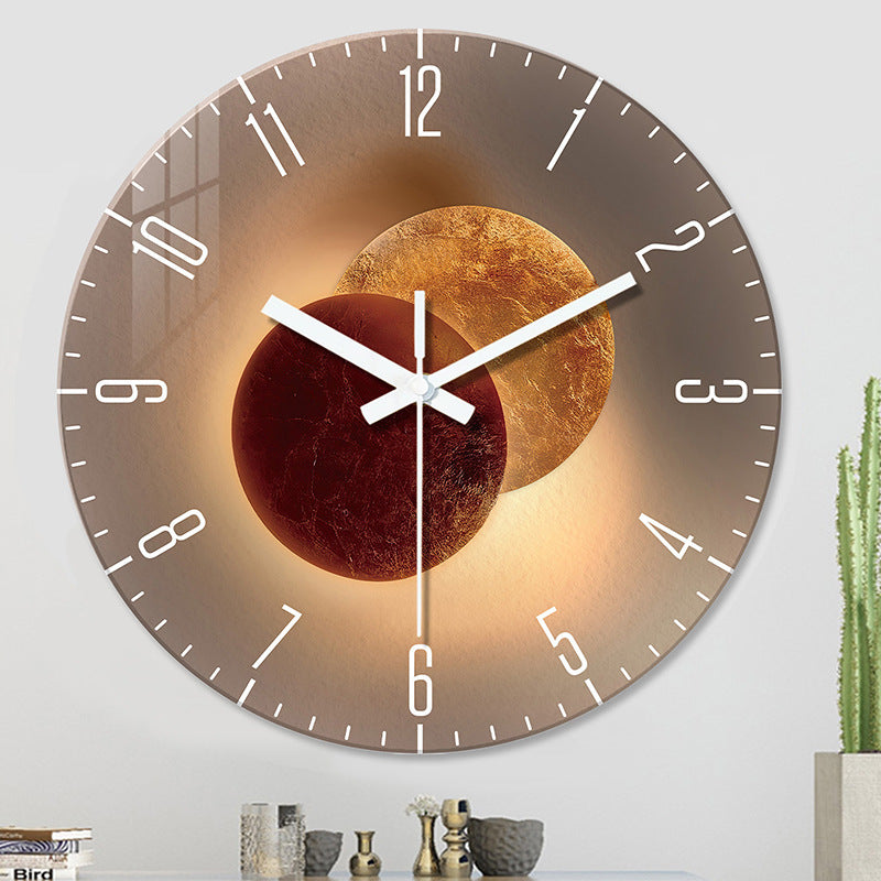 Tempered glass silent wall clock, view 5 - MRSLM