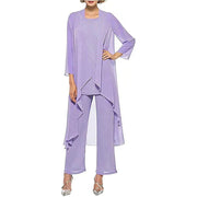 women's chiffon cardigan three-piece suit, view 2 - MRSLM