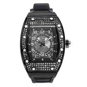 full crystal tonneau men's quartz watch, view 2 - MRSLM
