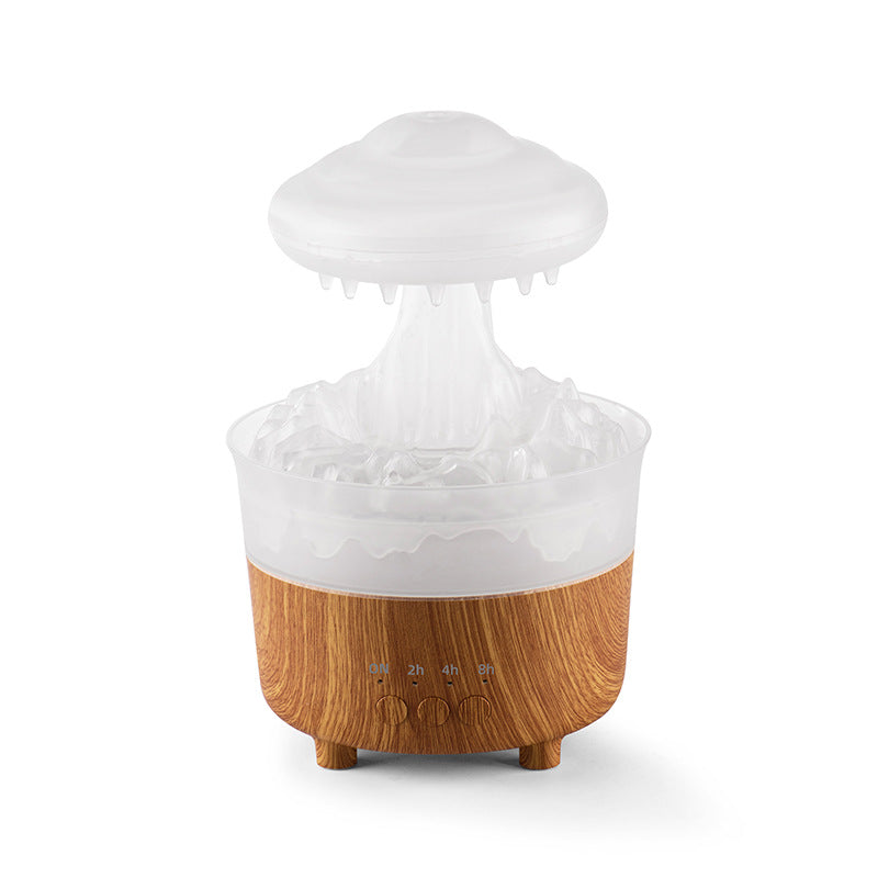 Rain Cloud Night Light Humidifier With Raining Water Drop Sound And 7 Color Led Light Essential Oil Diffuser