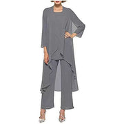 women's chiffon cardigan three-piece suit, view 6 - MRSLM